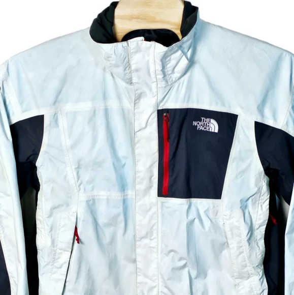 The North Face Mens XL White Black Hooded HyVent‎ Jacket (F11 AUET)